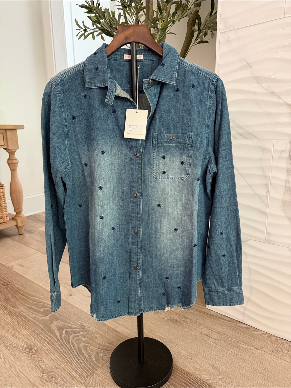 NWT Lisa Todd Denim Shirt Medium